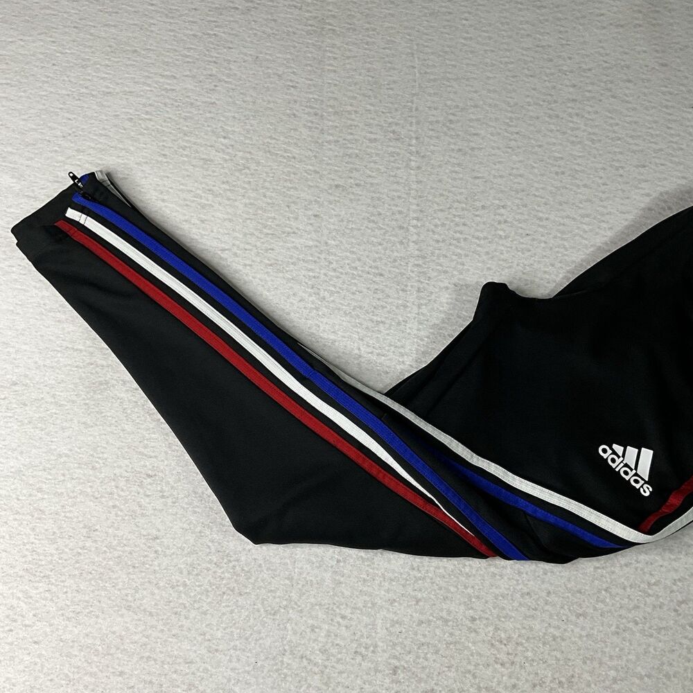 Adidas Track Pants Tiro Joggers Black Men XS Climate Stripes Logo Workout - Picture 5 of 5